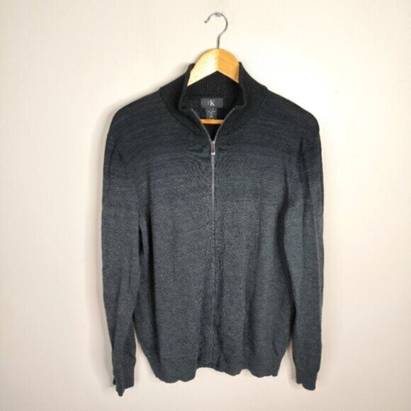 Calvin Klein Blokecore Bloke Merino Wool Preppy Old Money Marina Sweatshirt L - Picture 2 of 8